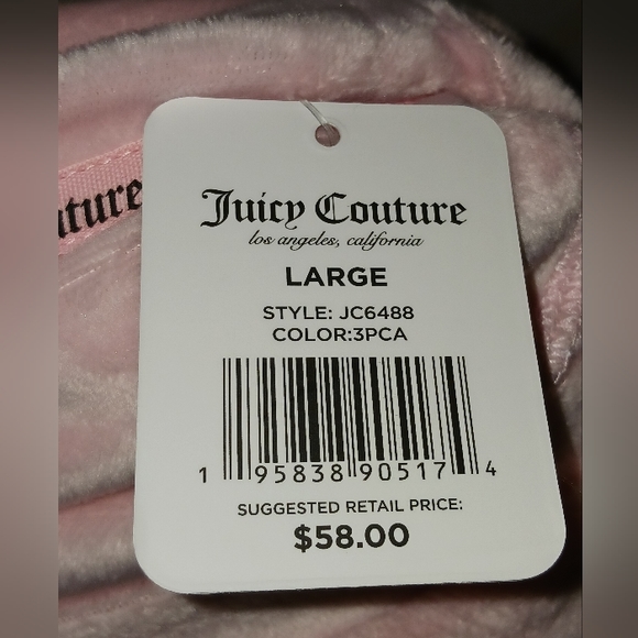 Juicy Couture Pajamas Sleepwear Set Velour Crewneck Joggers Shorts JC6488 - Picture 3 of 5